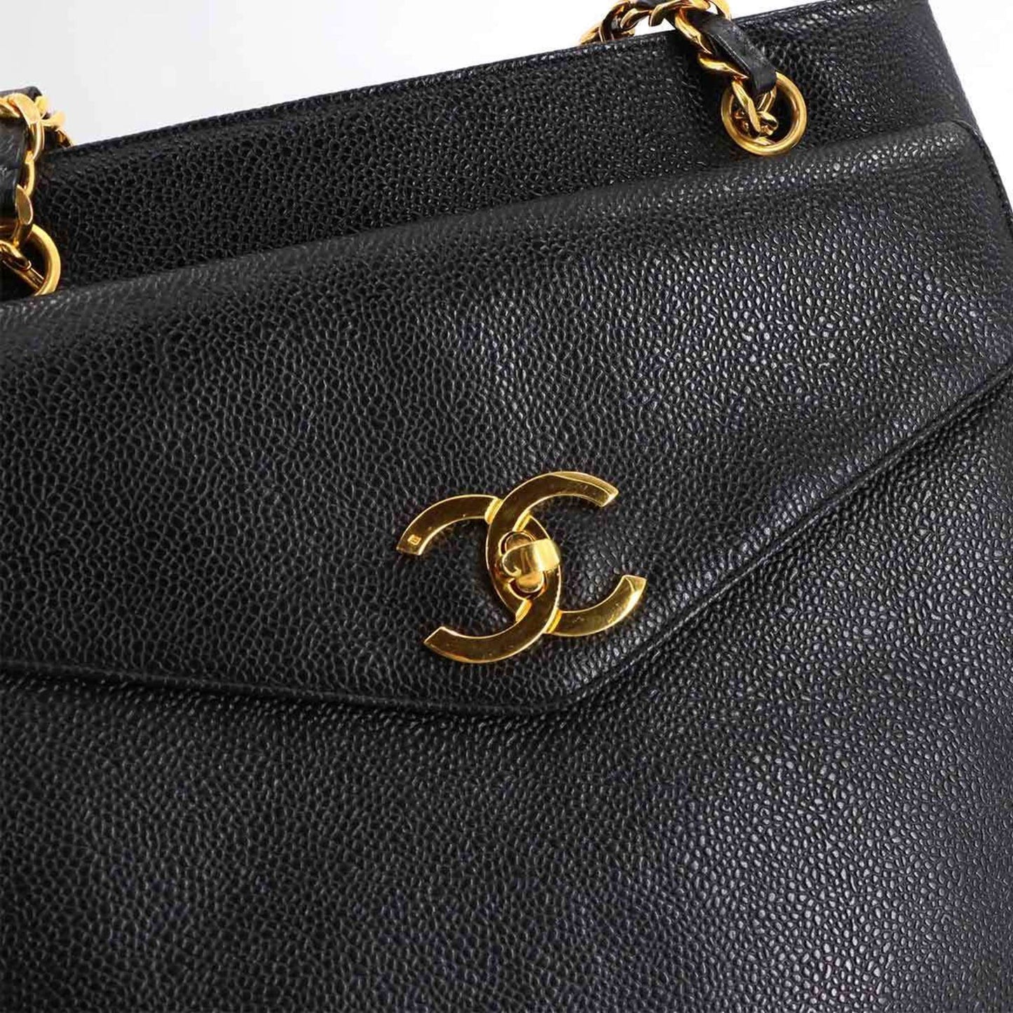 Chanel Calfskin Black Shoulder Bags