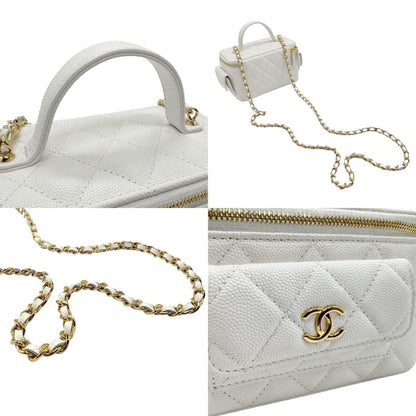 Chanel Calfskin White Shoulder Bags