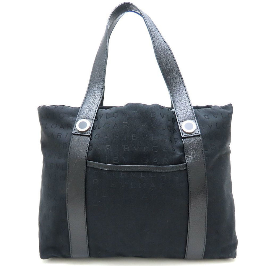 Bvlgari Canvas Black Tote Bags