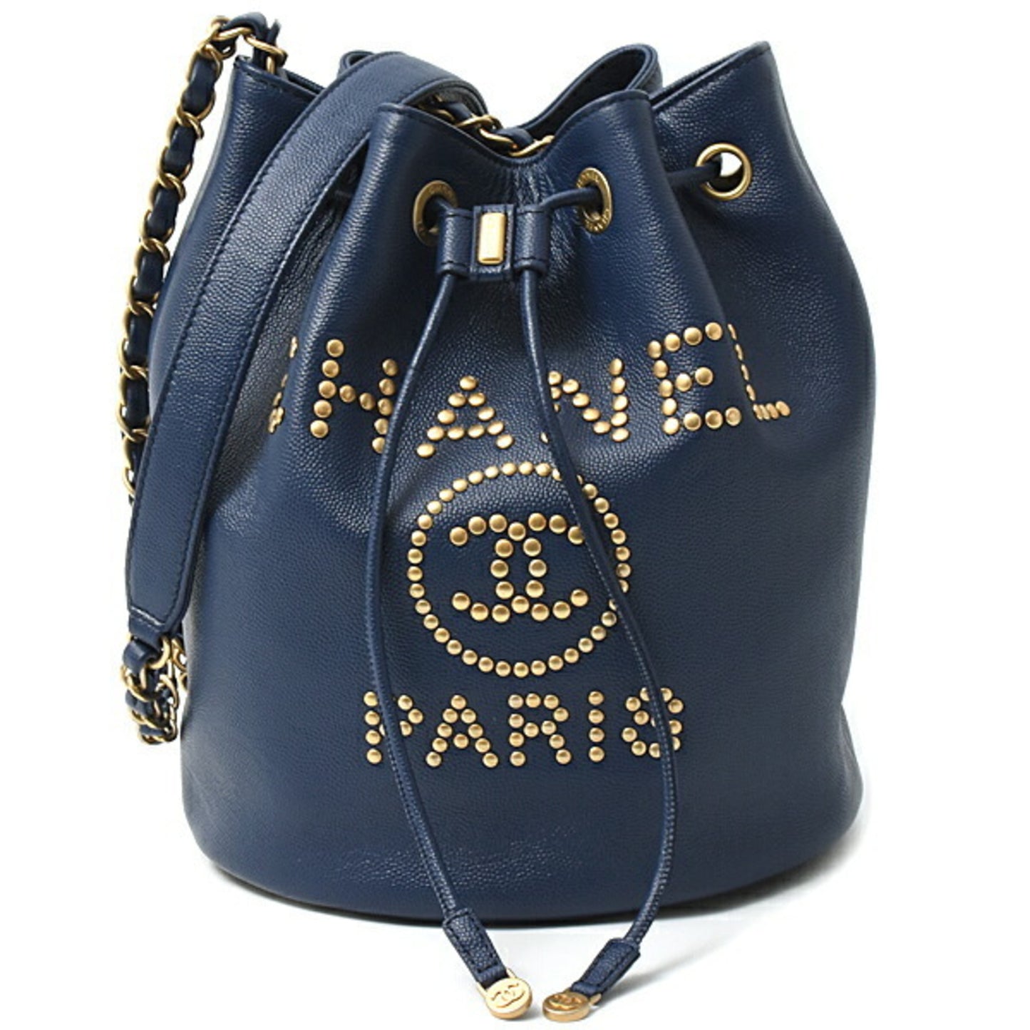 Chanel Calfskin Blue Shoulder Bags
