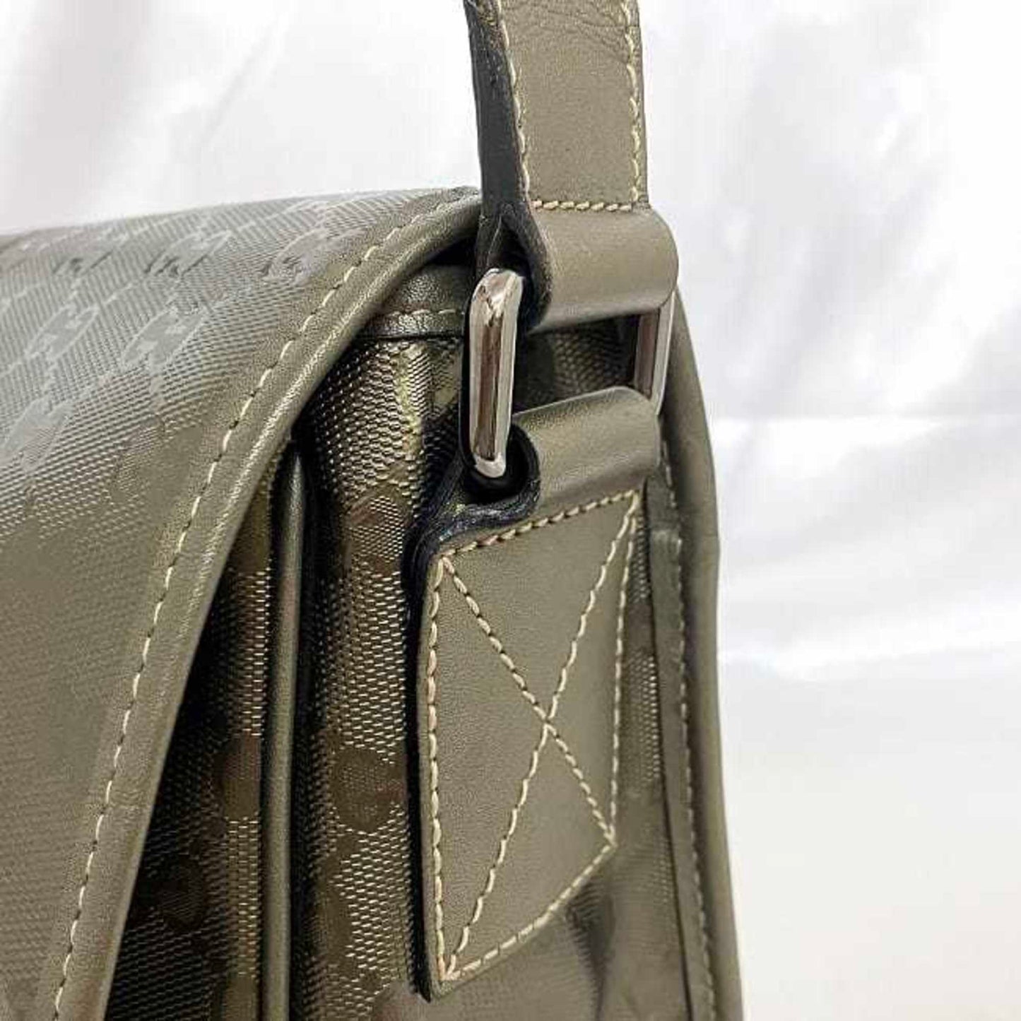 Gucci Coated Canvas Green Shoulder Bags