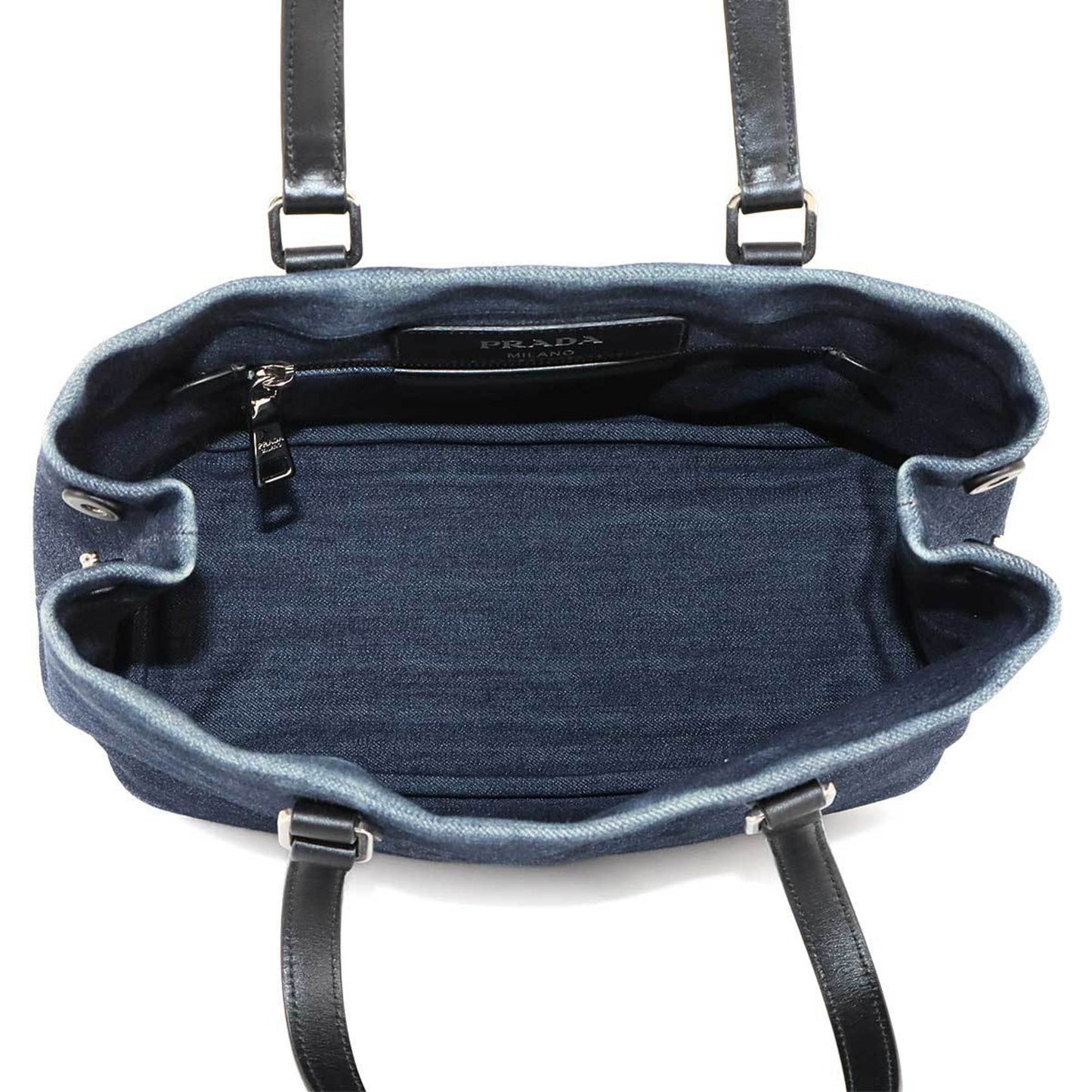 Prada Denim Black Tote Bags
