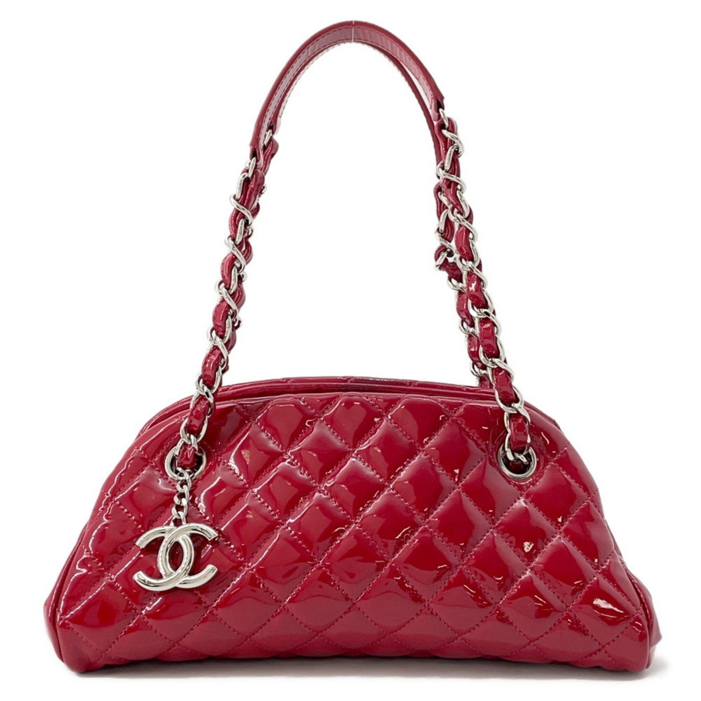Chanel Patent Red Shoulder Bags