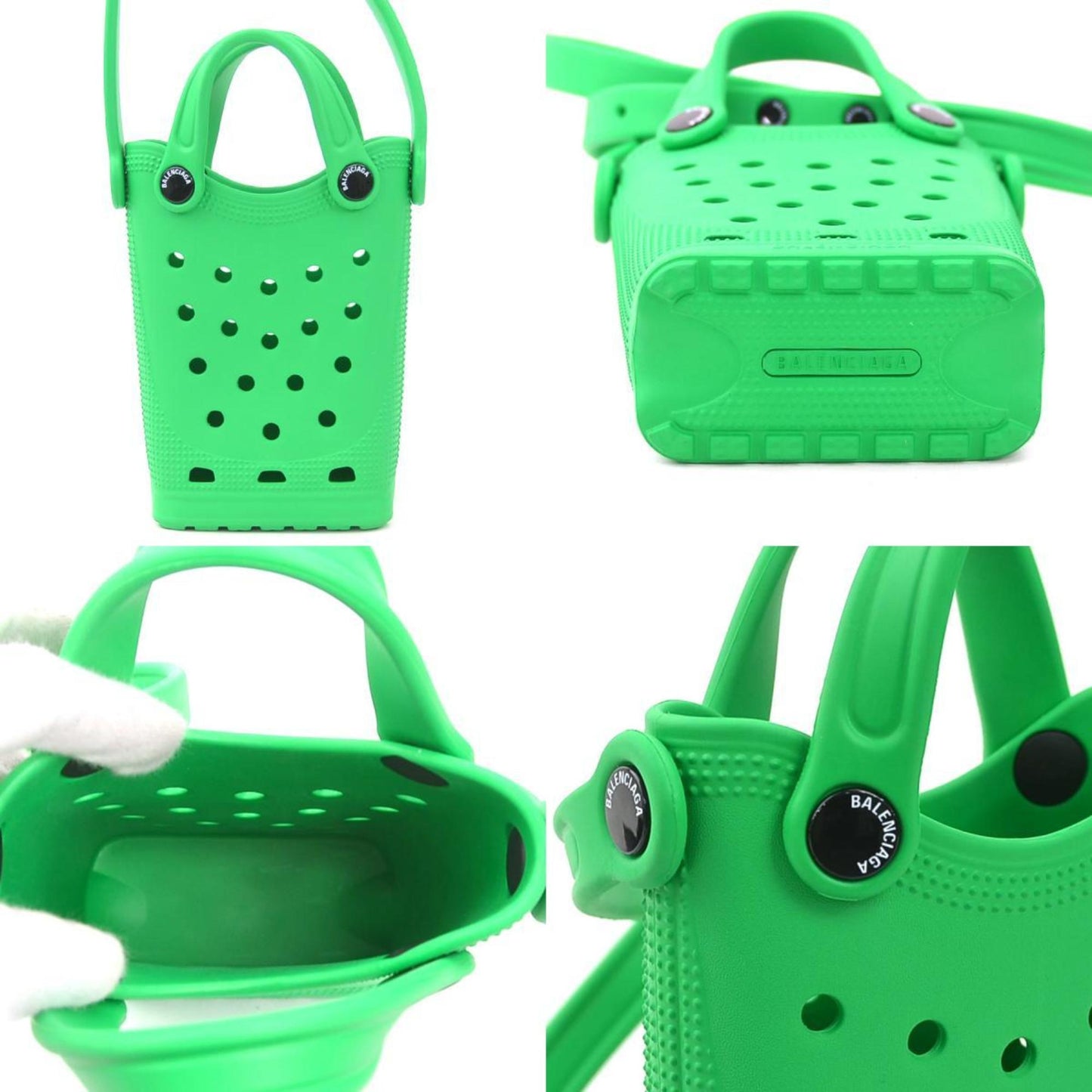 Balenciaga Faux Leather Green Small Bags