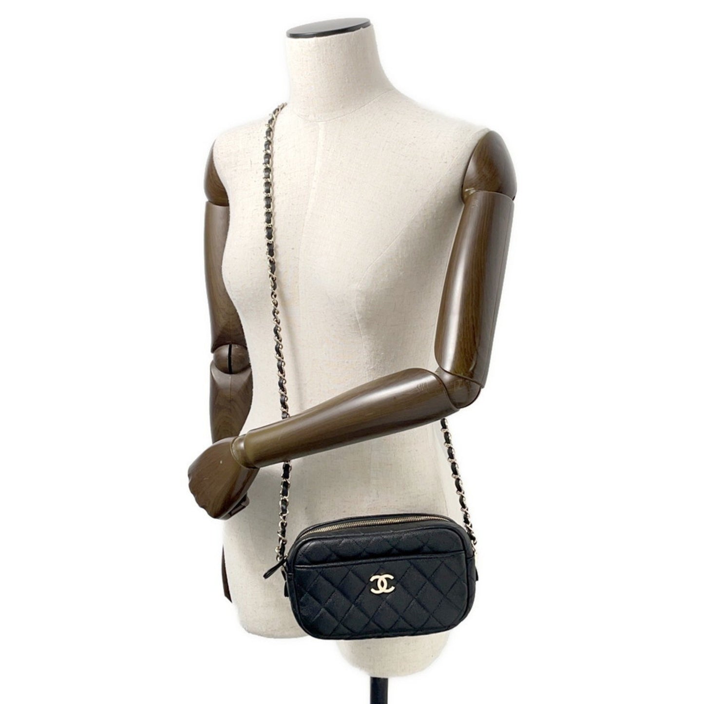 Chanel Calfskin Black Shoulder Bags