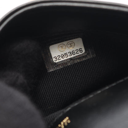Chanel Calfskin Black Shoulder Bags