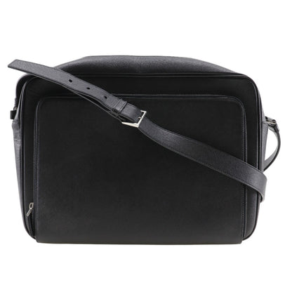 Prada Glossy Material Black Shoulder Bags