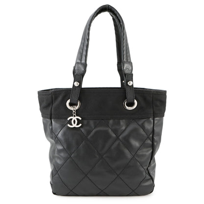 Chanel Coated Canvas Black Tote Bags