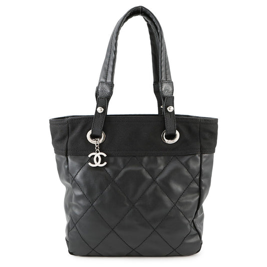Chanel Coated Canvas Black Tote Bags