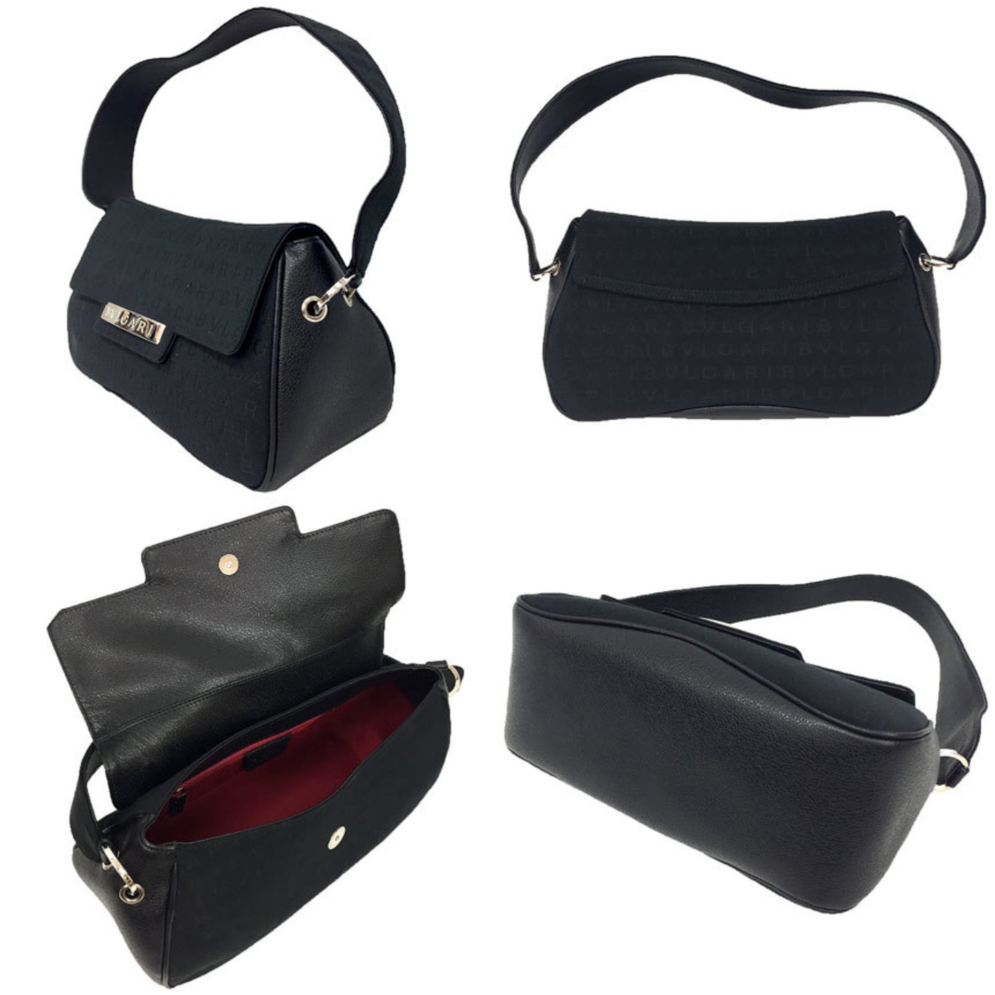 Bvlgari Canvas Black Shoulder Bags