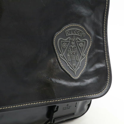 Gucci Coated Canvas Black Shoulder Bags