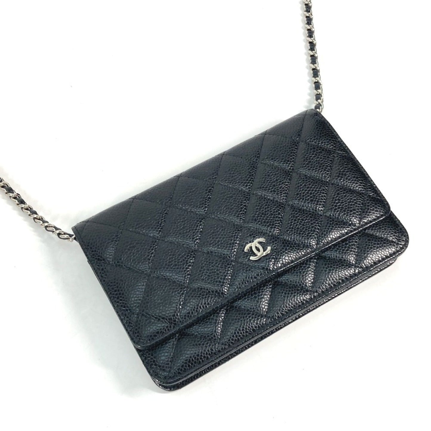 Chanel Calfskin Black Shoulder Bags