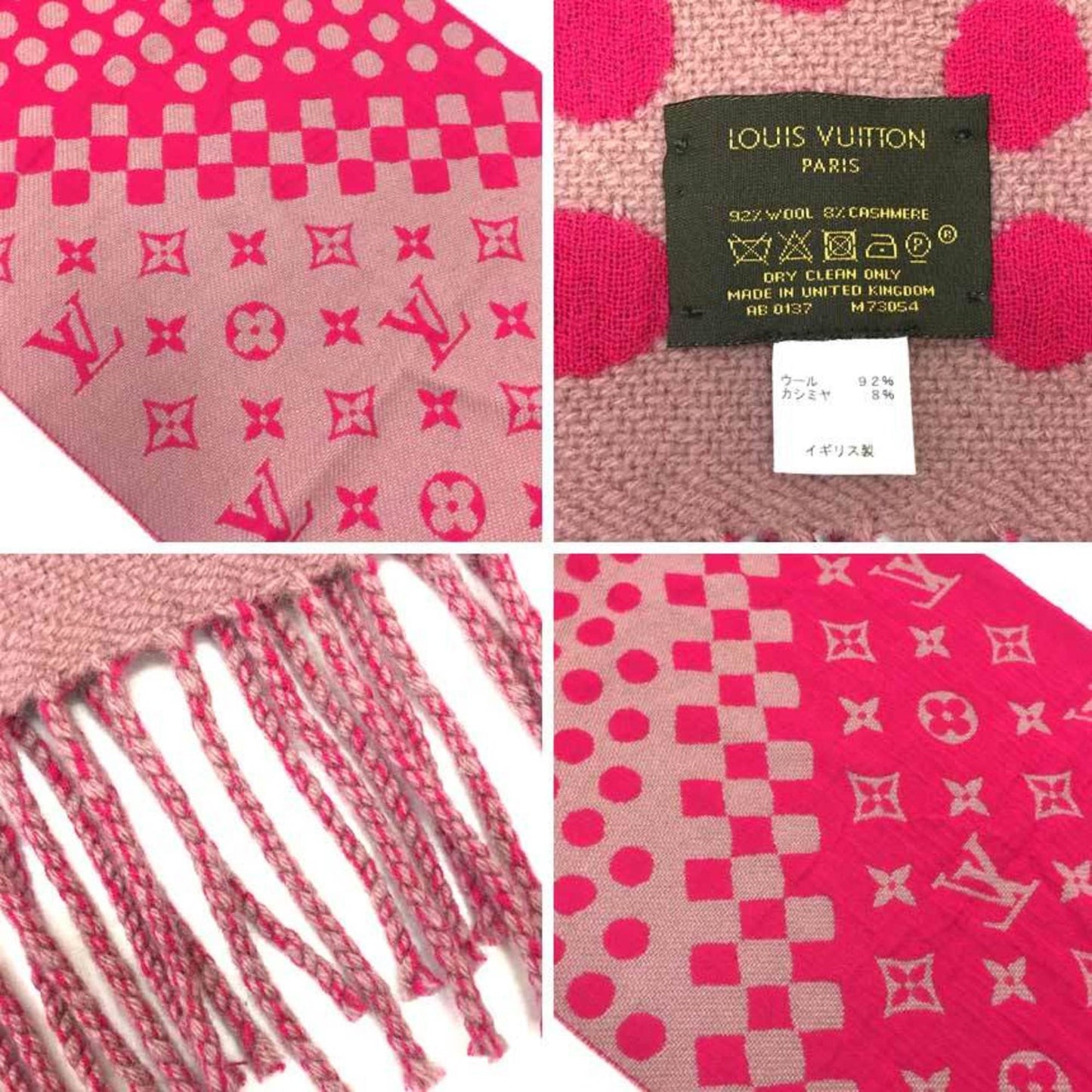 Louis Vuitton Wool Pink Scarves