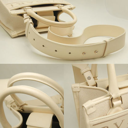 Bvlgari Canvas White Tote Bags