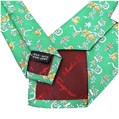 Salvatore Ferragamo Silk Green Ties