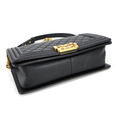 Chanel Calfskin Black Shoulder Bags