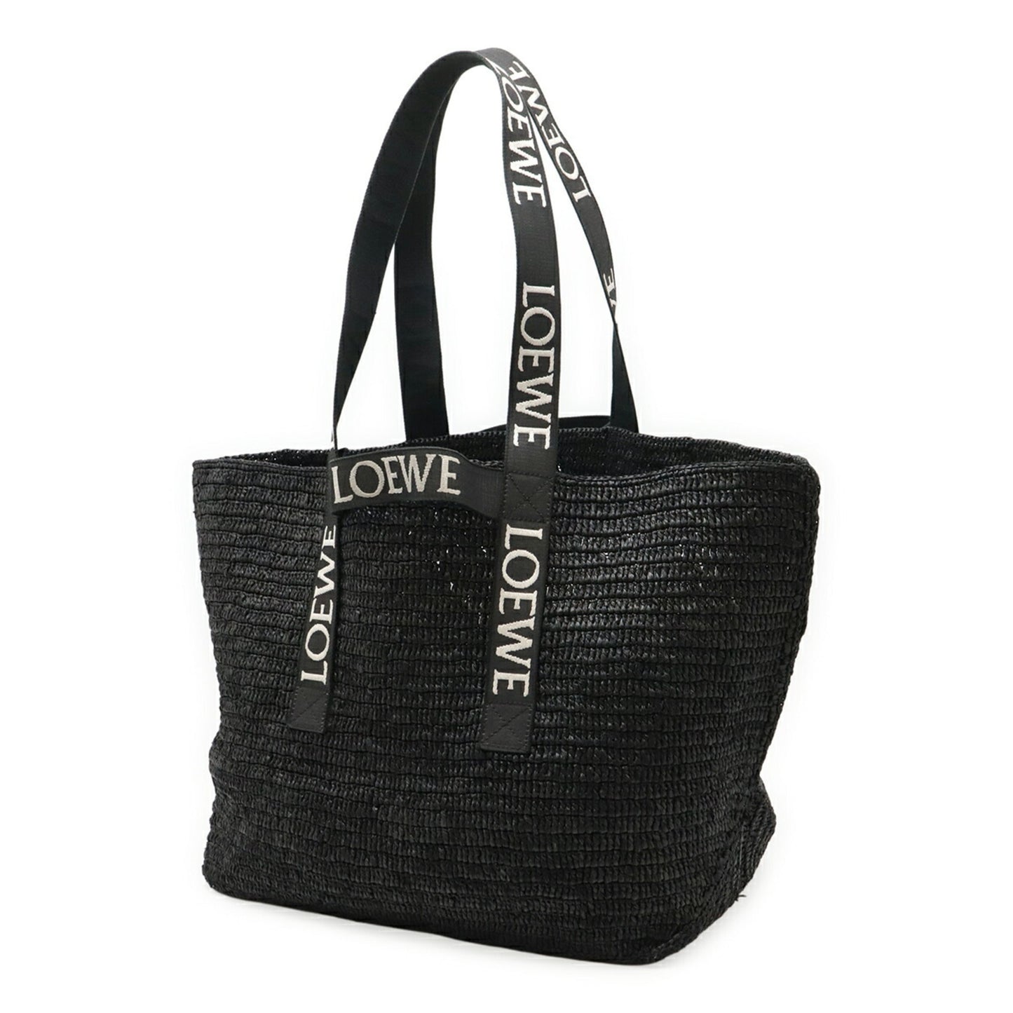 Loewe Woven Fabric Black Shoulder Bags