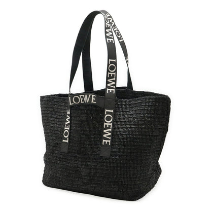 Loewe Woven Fabric Black Shoulder Bags