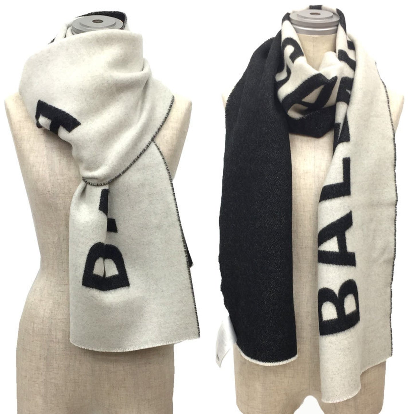 Balenciaga Wool Black Scarves