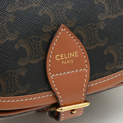 Celine Canvas Brown Shoulder Bags