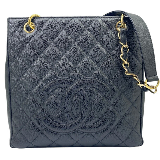 Chanel Calfskin Black Shoulder Bags