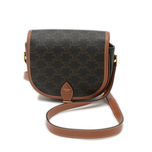 Celine Canvas Brown Shoulder Bags