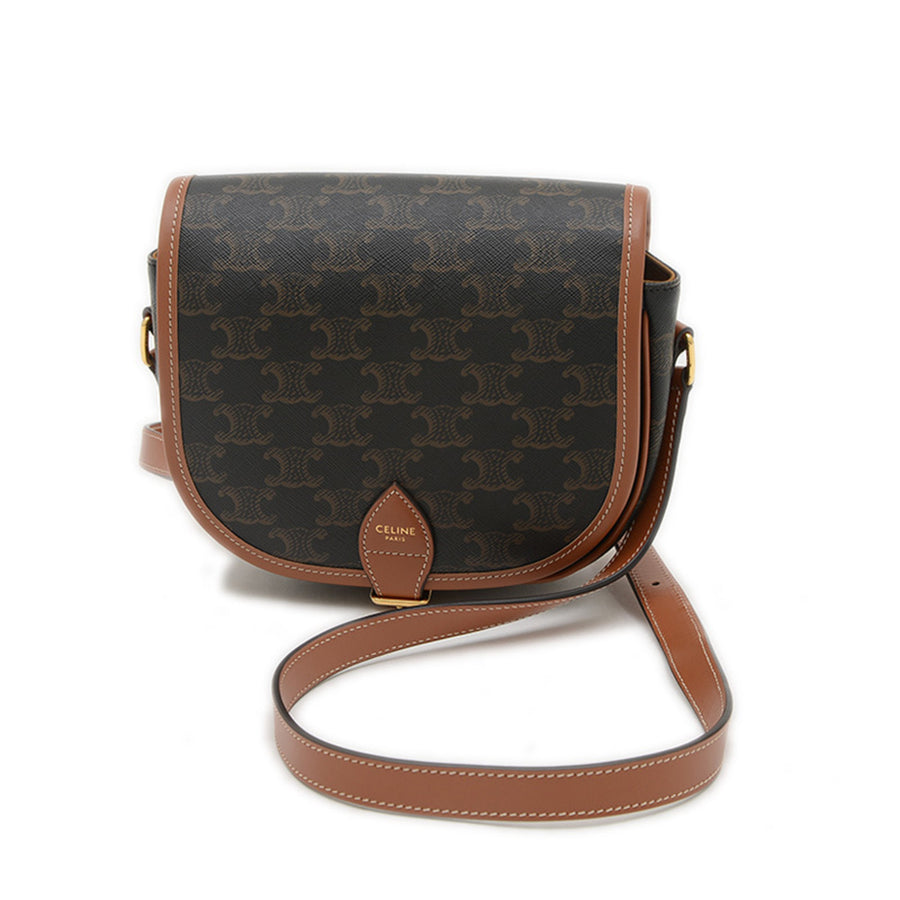 Celine Canvas Brown Shoulder Bags