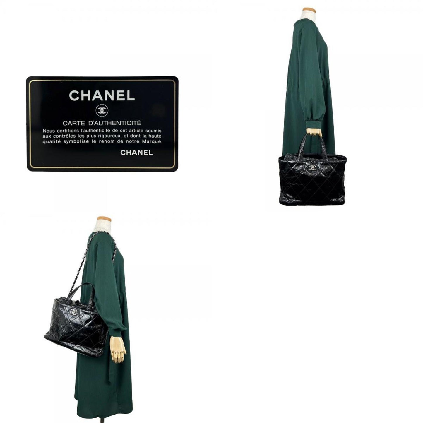 Chanel Tweed Black Tote Bags