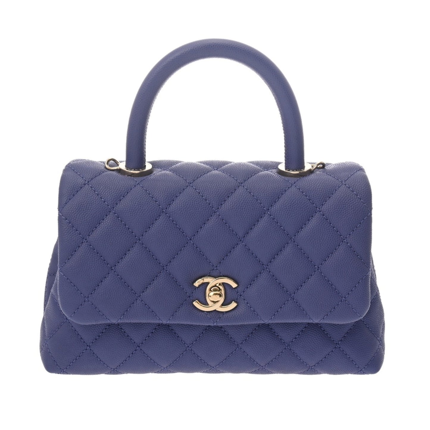 Chanel Calfskin Purple Handbags