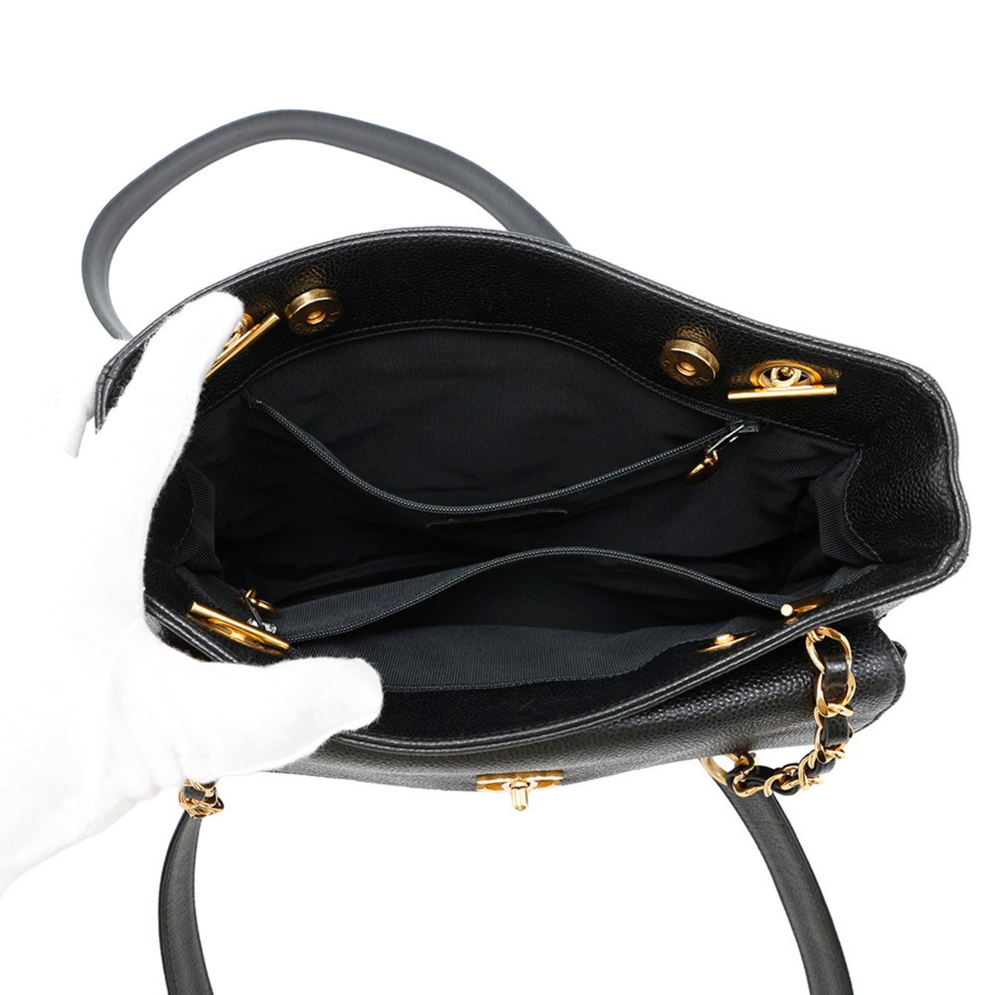 Chanel Calfskin Black Tote Bags