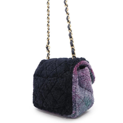 Chanel Wool Purple Shoulder Bags