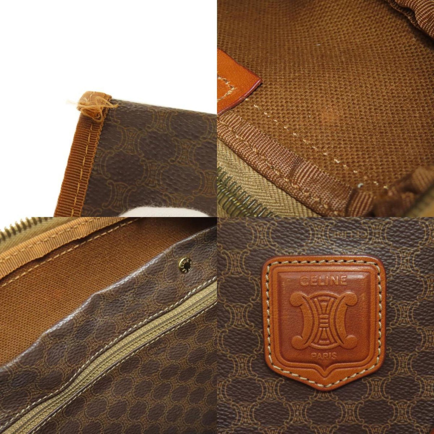 Celine Pvc Brown Travel Bags