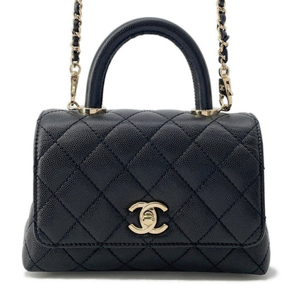 Chanel Calfskin Black Handbags