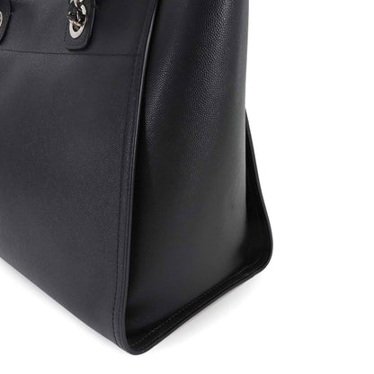 Chanel Calfskin Black Shoulder Bags
