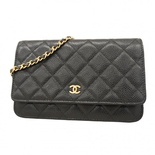 Chanel Calfskin Black Shoulder Bags