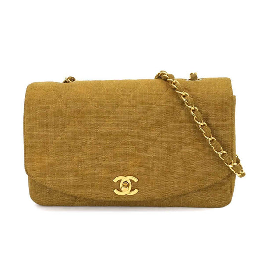 Chanel Canvas Brown Shoulder Bags