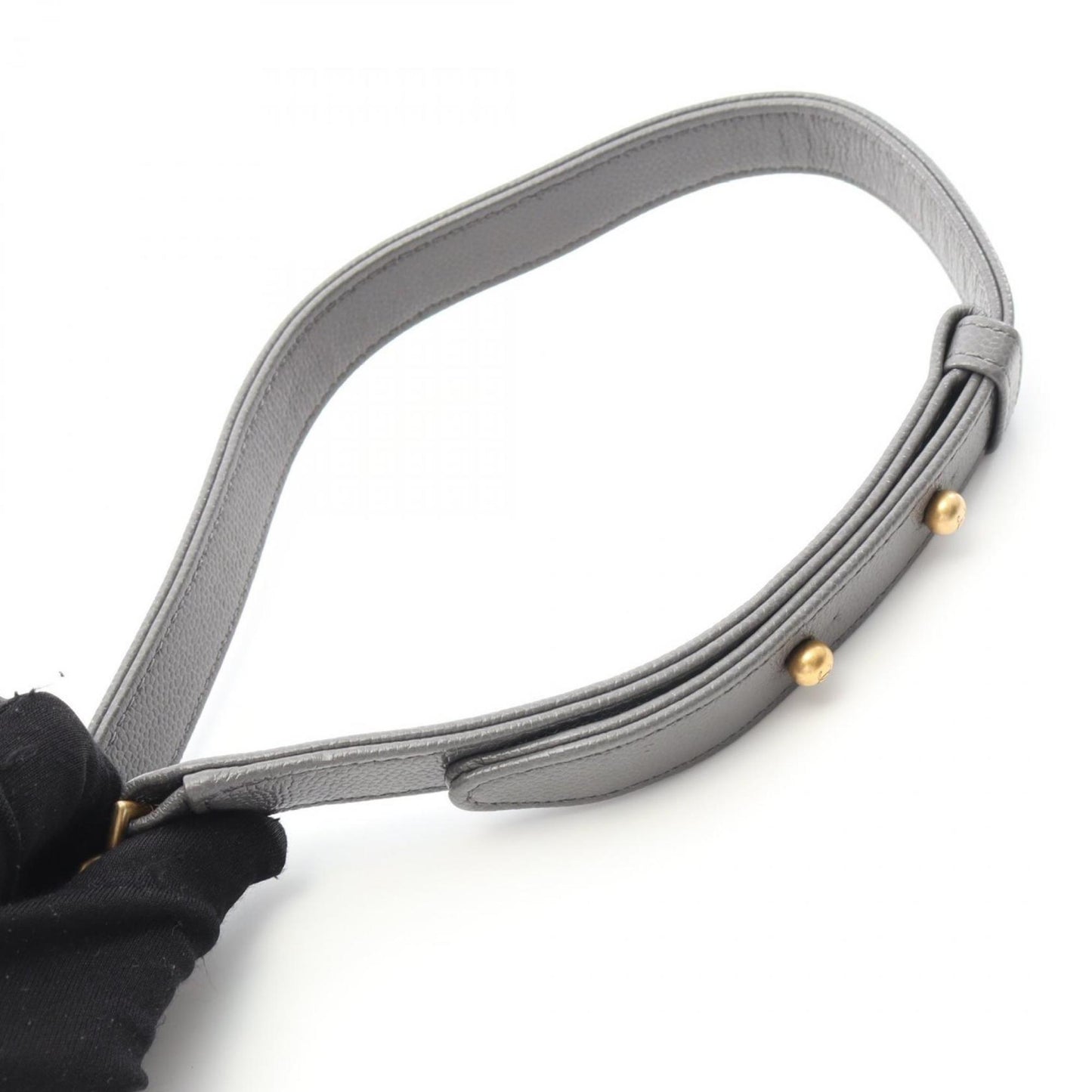Chanel Calfskin Gray Shoulder Bags