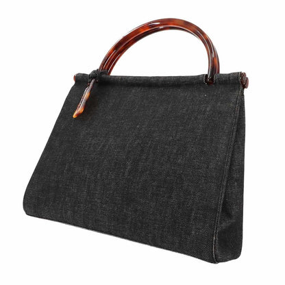Chanel Denim Black Handbags