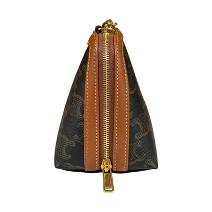 Celine Coated Canvas Brown Shoulder Bags