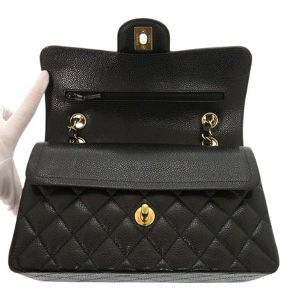 Chanel Calfskin Black Shoulder Bags