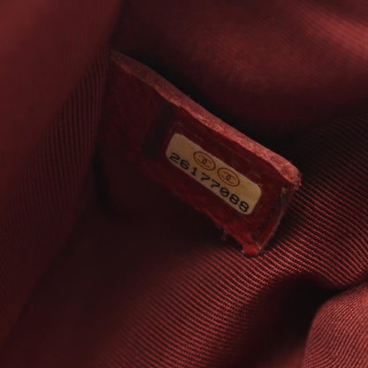 Chanel Calfskin Red Shoulder Bags