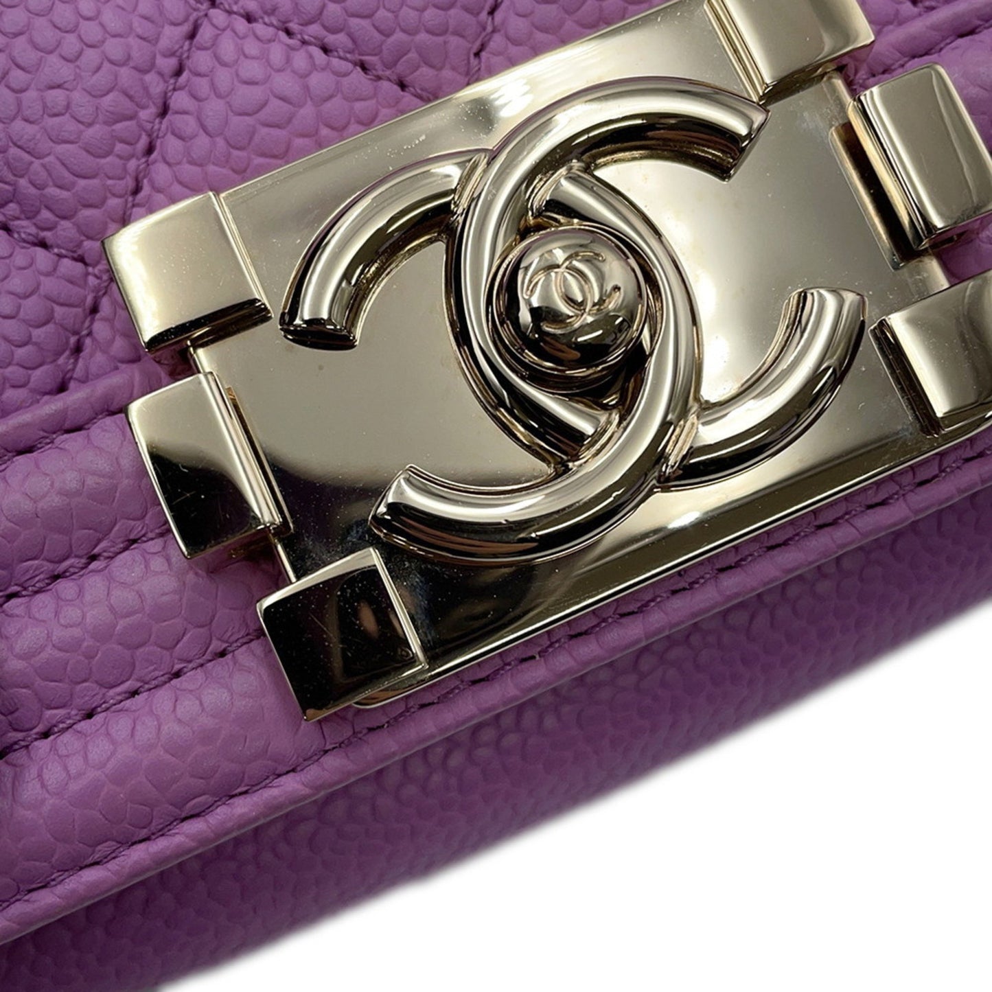 Chanel Calfskin Purple Shoulder Bags