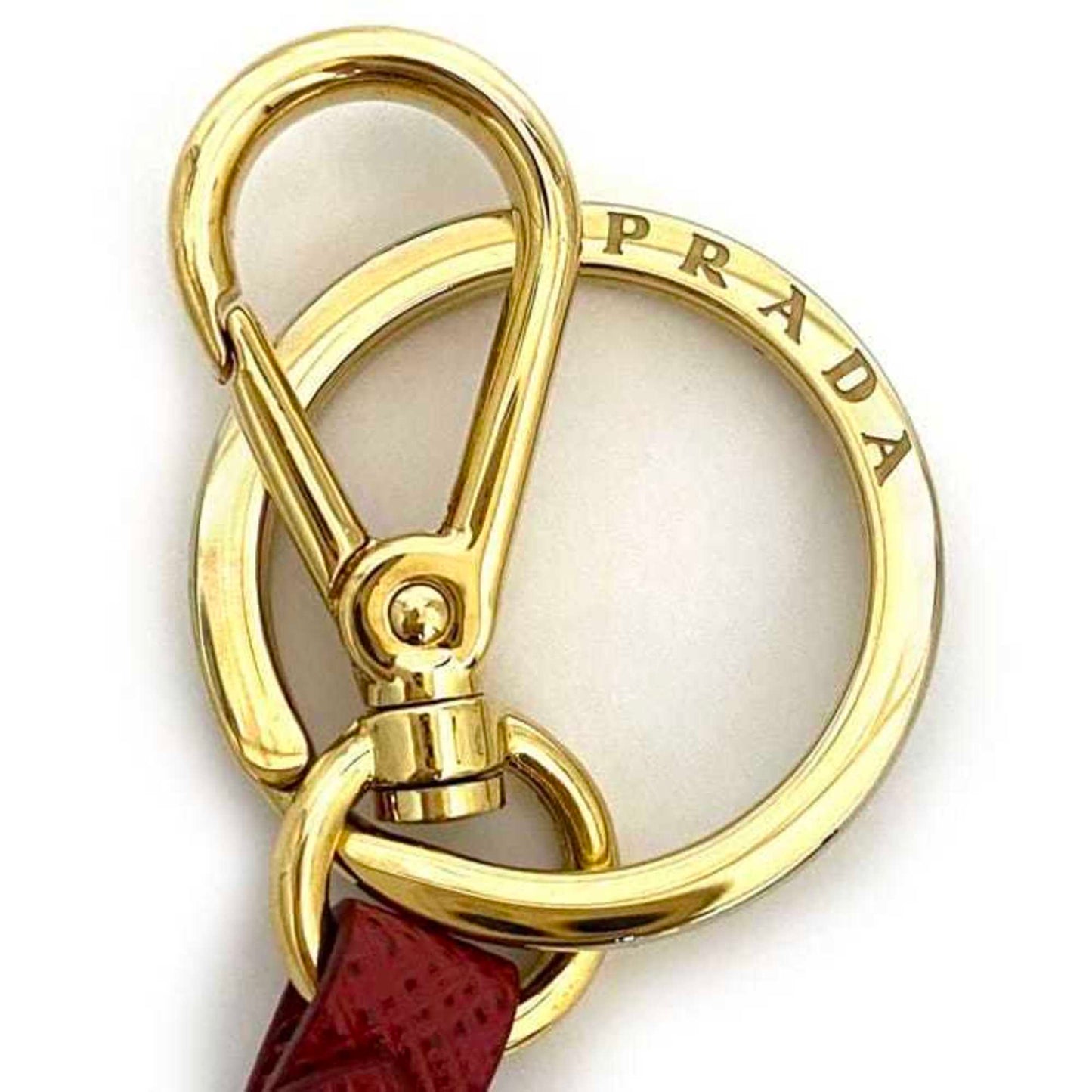 Prada Gold Red Key Rings