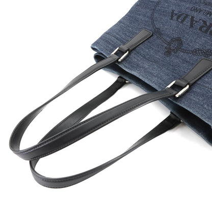 Prada Denim Black Tote Bags