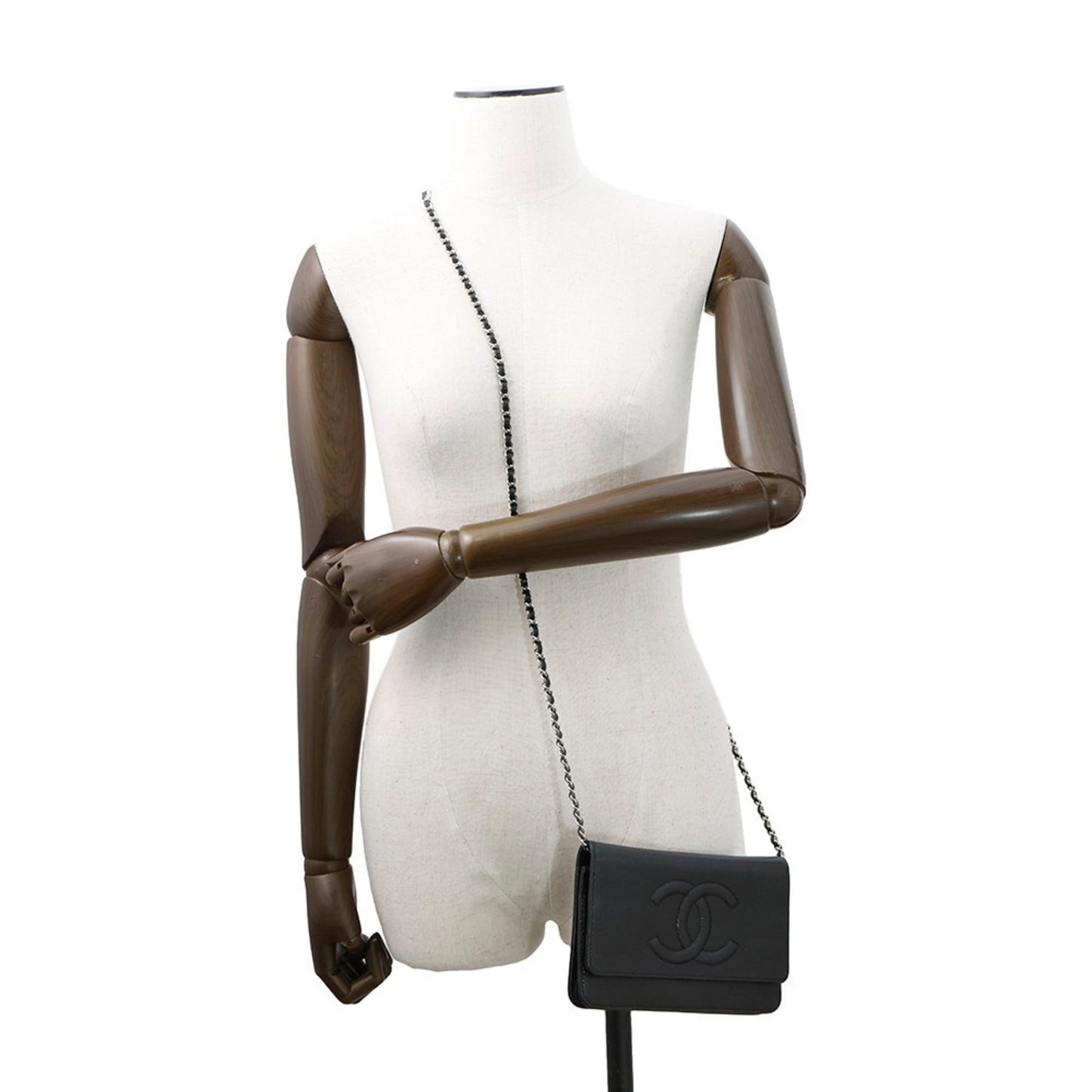 Chanel Calfskin Black Shoulder Bags
