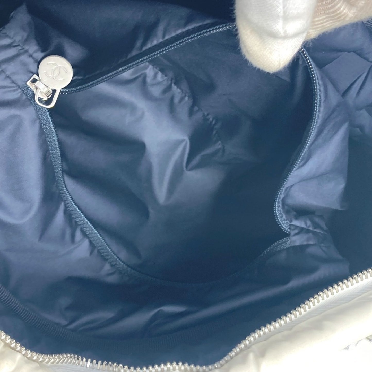 Chanel Nylon White Shoulder Bags