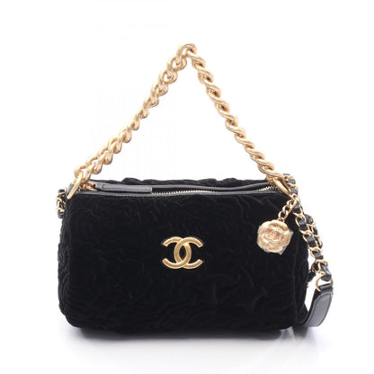 Chanel Velvet Black Shoulder Bags