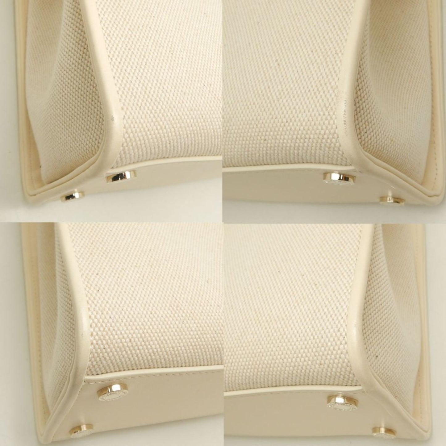 Bvlgari Canvas White Tote Bags