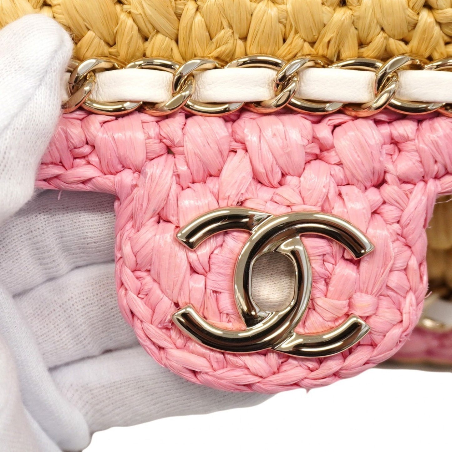 Chanel Woven Fabric Brown Shoulder Bags