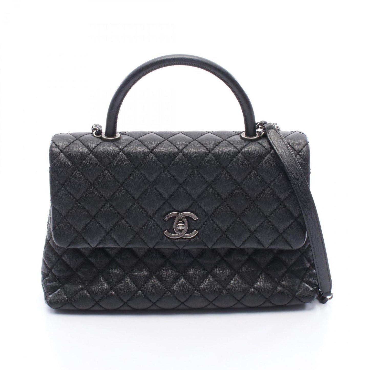 Chanel Calfskin Black Handbags